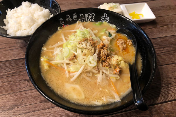 「ラーメンからあげセット(味噌)1,070円」@五代目麺や蝦夷の写真