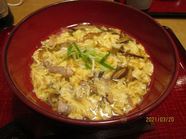 「王さんの卵とじ蕎麦 750円」@杵屋 西友福生店の写真