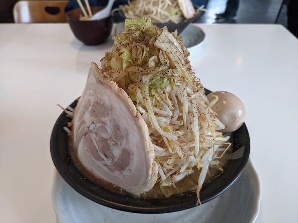 「野菜らーめん(野菜まし、味玉)」@麺屋 一心の写真
