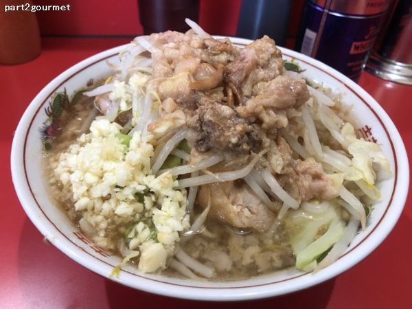 「小豚 「ニンニクアブラ」(850円)」@ラーメン二郎 千葉店の写真