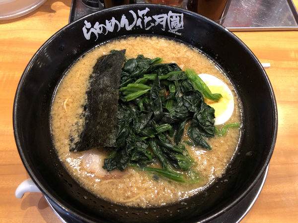 「醤油ラーメン　ほうれん草　麺硬め」@らあめん花月嵐 浦和仲町店の写真