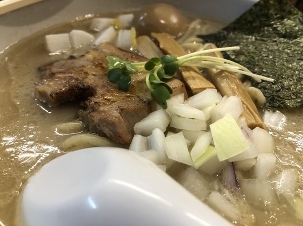 「濃厚ホタテそば＋味玉」@NOODLE VOICEの写真