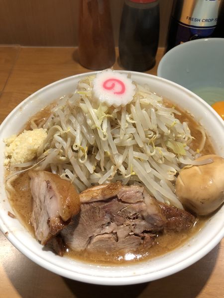 「ラーメン(大)+生たまごW」@麺屋 神工の写真