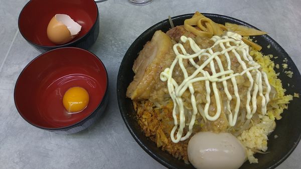 「国産豚まぜそば麺300グラム850円」@豚仙人 吉野町本店の写真