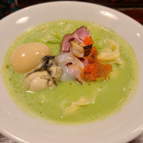 「【Twitter限定】花萌葱～ハナモエギ～」@中華そば ひしおの写真