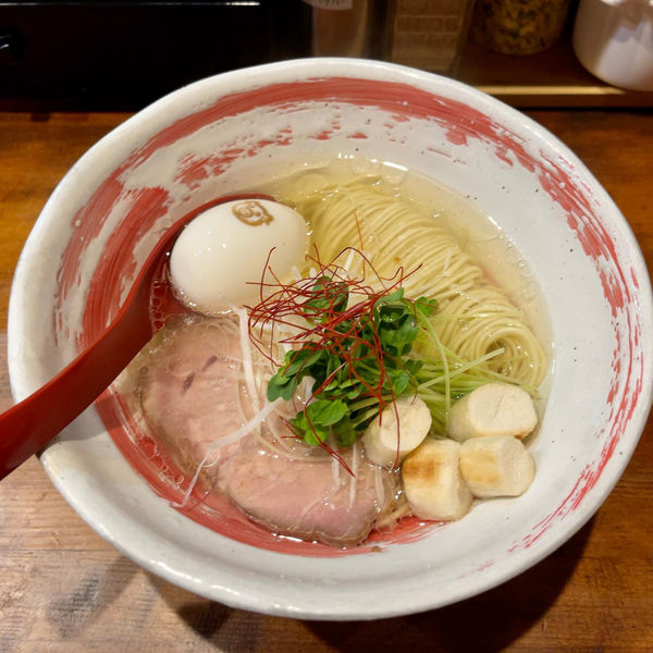 「塩らーめん玉子入り(820円)」@のだ麺 ~縁~の写真