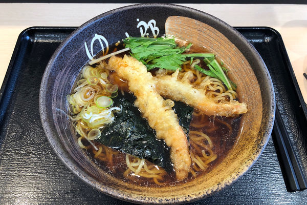 「アゲアゲ海老天中華 560円」@ゆで太郎 東松山新郷店の写真