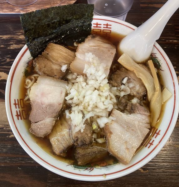 「元祖竹岡式チャーシュー麺 1210円」@竹岡式ラーメン 竹徳の写真
