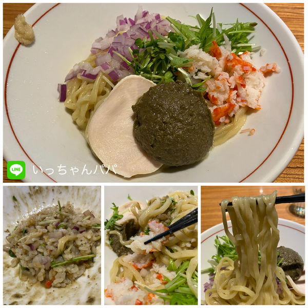 「3月限定）カニ味噌バターそば 800円 ライス100円」@niboの写真