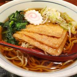 きつねそば・温・普通盛