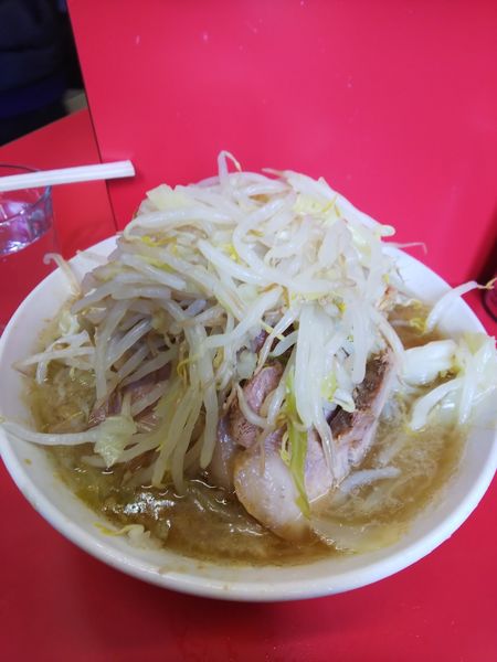 「豚ラーメン ヤサイ、アブラ」@ラーメン二郎 三田本店の写真