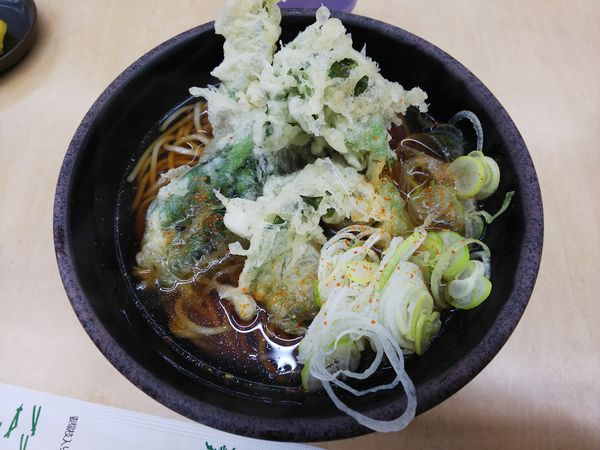 「季節野菜そば（菜の花）　470円」@道草庵の写真