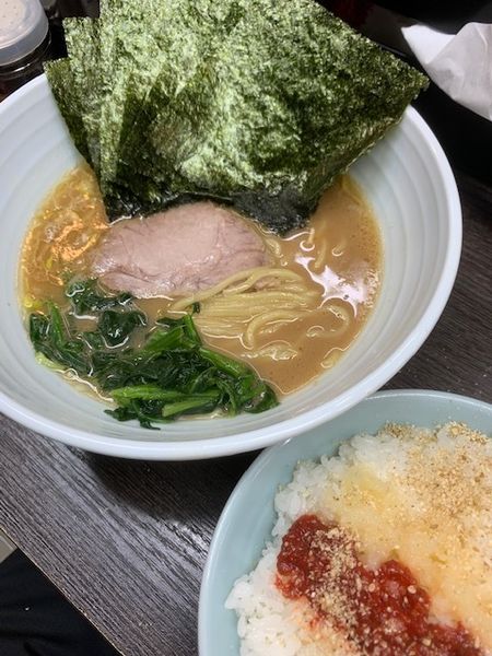 「のりらーめん 760円 サービスライス付き」@けんゆう 菊川店の写真