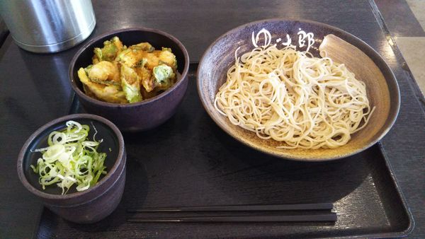 「海老と穂先筍のかきあげ丼セット」@ゆで太郎 谷和原店の写真