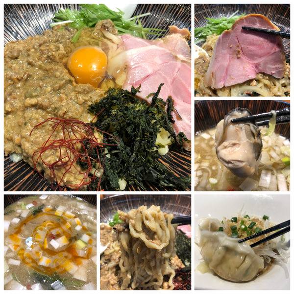 「【限定】 牡蠣のかま玉つけ麺 1000円 生姜水餃子450円」@寿製麺よしかわ 川越店の写真