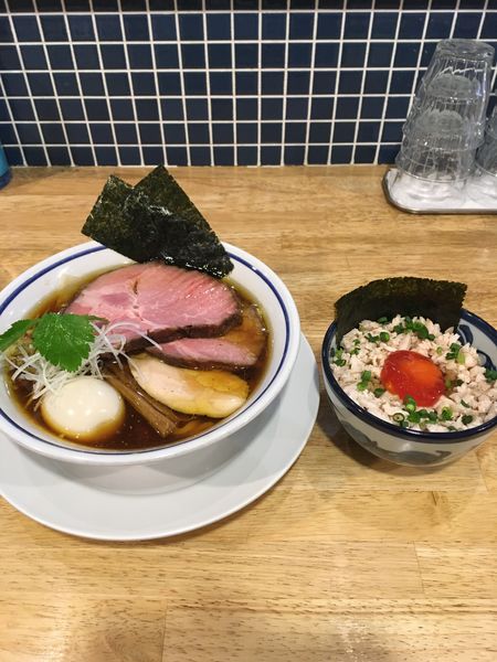 「特製醤油ラーメン&とり玉丼」@手打式超多加水麺 ののくらの写真