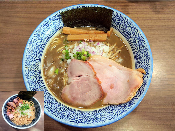 「極上濃厚煮干しそば+あご煮干し和え玉」@煮干しつけ麺 宮元の写真