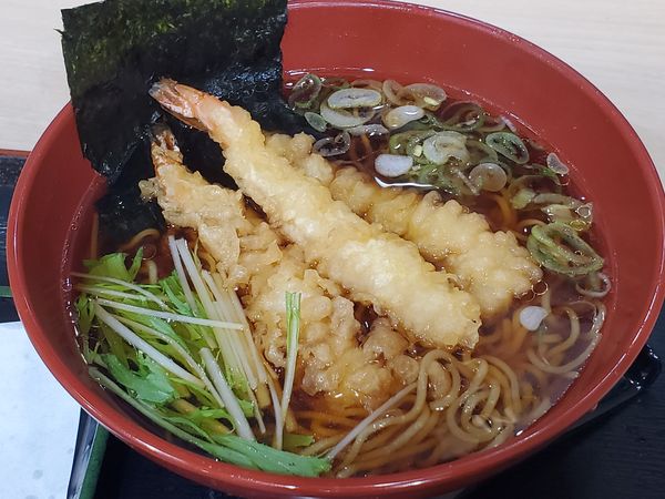 「アゲアゲ海老天中華＋海老天」@ゆで太郎 長者町店の写真