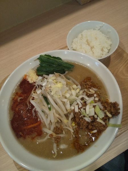 「担々麺880円ご飯(小)50円ニンニク無料」@麺屋 幸生の写真