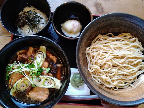 「【限定】地鶏とキノコのつけそば ￥860」@和風らーめん 凪の写真