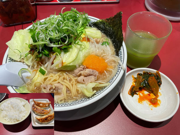 「丸源餃子ランチ、野菜肉そばで1012円」@丸源ラーメン 水戸河和田店の写真