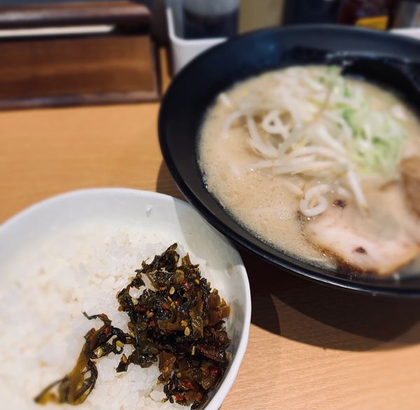 「博多ラーメンセット（バリカタ￥750）」@博多麺神 東上野店の写真