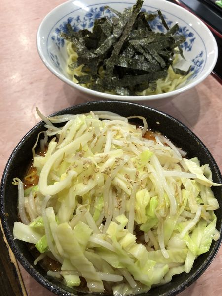 「もり野菜（麺カタメ）890円 刻みのり50円坦々に変更50円」@所沢大勝軒の写真