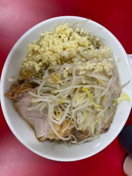 「小ぶた麺少なめ野菜ニンニク増し」@ラーメン二郎 大宮公園駅前店の写真