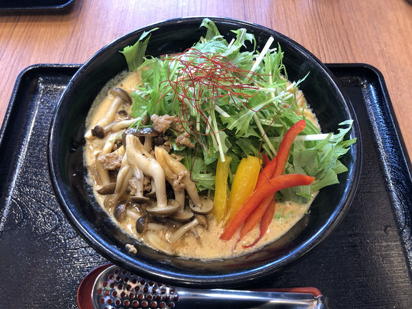 「豆乳きのこ味噌ラーメン(季節限定)」@マルキン本舗 きららシティ店の写真