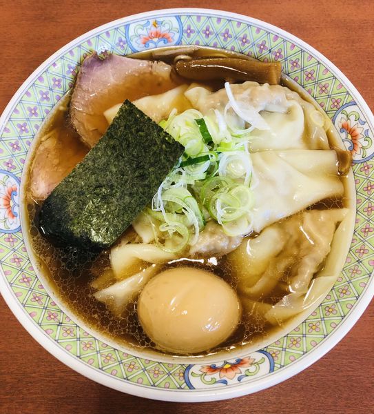 「チャーシューワンタンメン(味玉)1200円」@支那そば 一力の写真