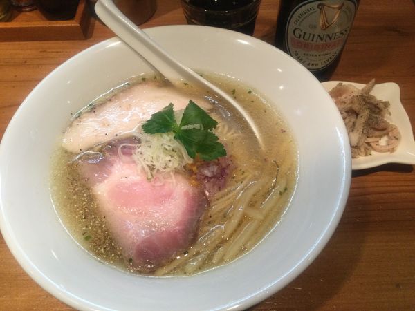 「コロナビール+塩SOBA(¥500+850)」@麺処 源玄の写真