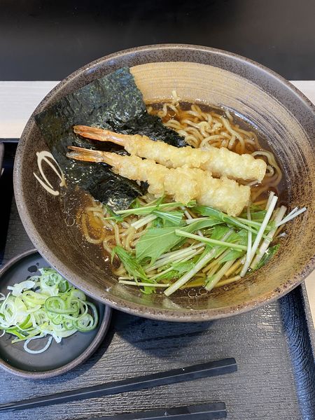 「アゲアゲ海老天中華」@ゆで太郎 西橋本店の写真