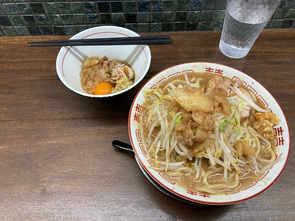 「ラーメン並＋すき焼きセット」@麺屋みつば＋クローバーの写真