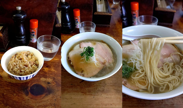 「『味玉煮干しそば+炊き込みご飯(¥1000+150)』」@中華そば しば田の写真