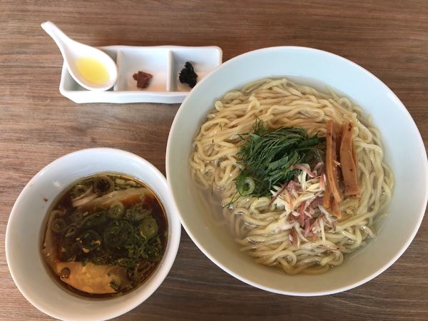「昆布水つけ麺・醤油 1,100円、大盛 100円」@中華そば 和渦 TOKYOの写真