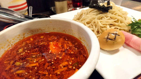 「【夜】くん玉つけ麺 辛」@<真>卓朗商店の写真