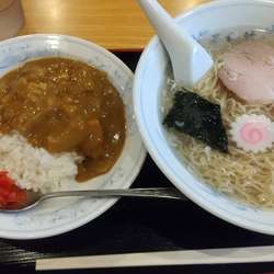 塩ラーメンAセット（半カレー）850円