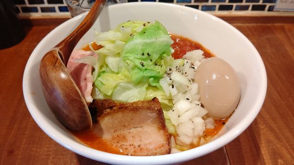 「とまと８００円(太麺)&野菜１００円」@ニューカッパの写真