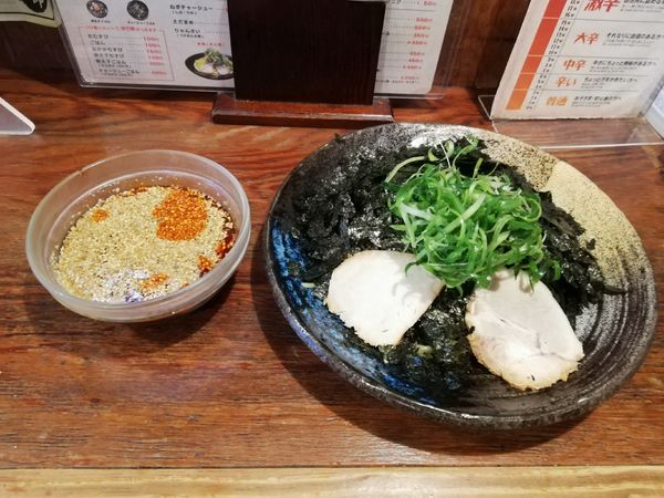 「のりねぎつけ麺」@つけ麺本舗 辛部 加古町店の写真