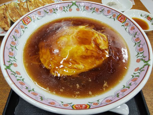 「天津麺　＋餃子２人前（１人前無料：サービス券）」@餃子の王将 松本島内店の写真