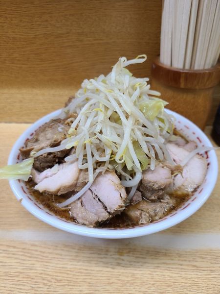 「小豚Wラーメン」@ラーメン二郎 環七新新代田店の写真