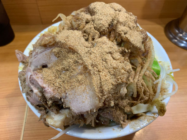 「小 豚マシ 生姜 和風BB ニンニクマシマシ ヤサイ アブラ」@ラーメン二郎 八王子野猿街道店2の写真