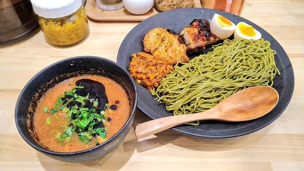 「スペシャルチリトマつけめん(辛さ３)」@チリトマラーメン THANKの写真