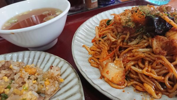 「嵐山辛モツ焼きそば」@ラーメン五月の写真