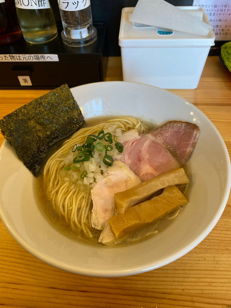 「煮干しらーめん　塩＋和え玉」@煮干らーめん 川むらの写真