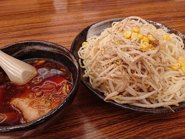 「つけ麺もやしらいおん(サービス大盛り)」@らーめん治 らいおん 百草店の写真
