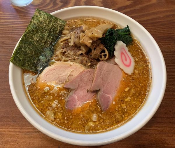 「坦々牛麺+肉増し+半ごはん ¥1000+¥200+¥100」@良温(Ra-on)の写真