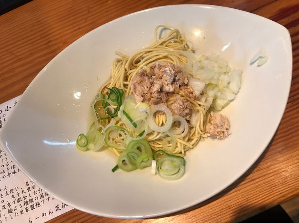 「生揚げ醤油の低加水麺まぜそば(小麦三昧)」@らーめん芝浜の写真
