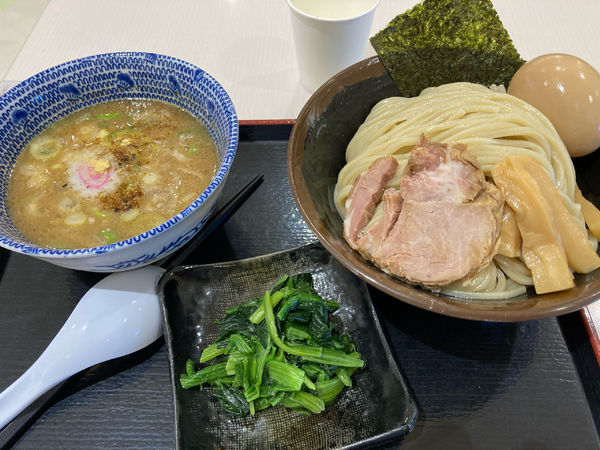 「味玉つけ麺・ほうれん草」@舎鈴 アピタ長津田店の写真