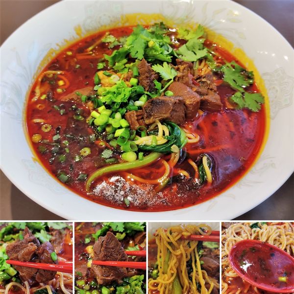 「紅焼牛肉麺　880円」@成都館の写真